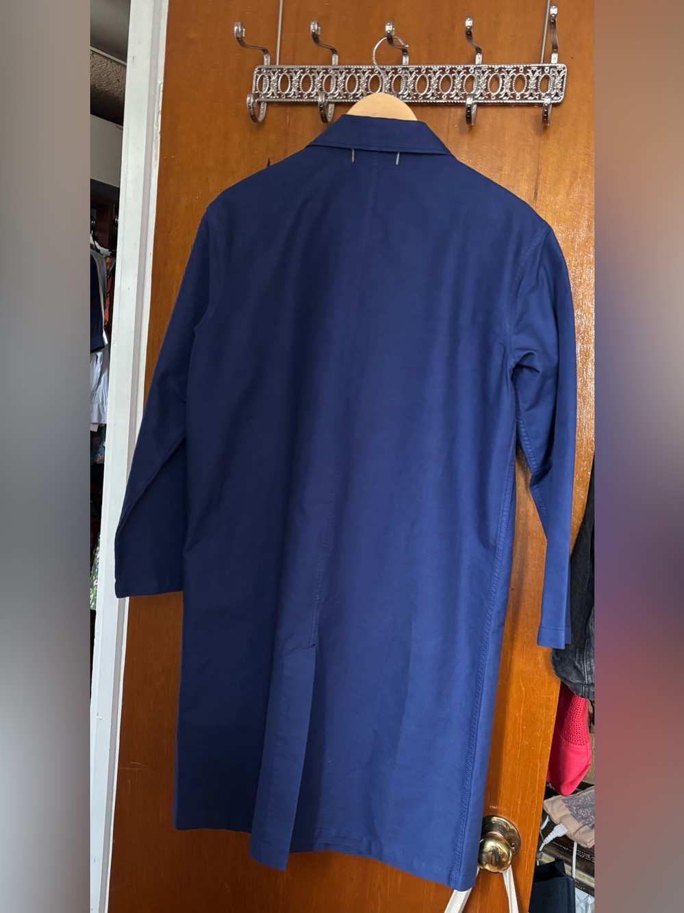 NWT Alex Mill Long Work Lab Chore Worker Utility Jacket Coat S Navy Blue - Picture 4 of 4